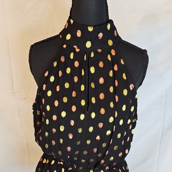 Walter Baker Metallic Bronze and Gold Polka Dot Blouse - Picture 5 of 5